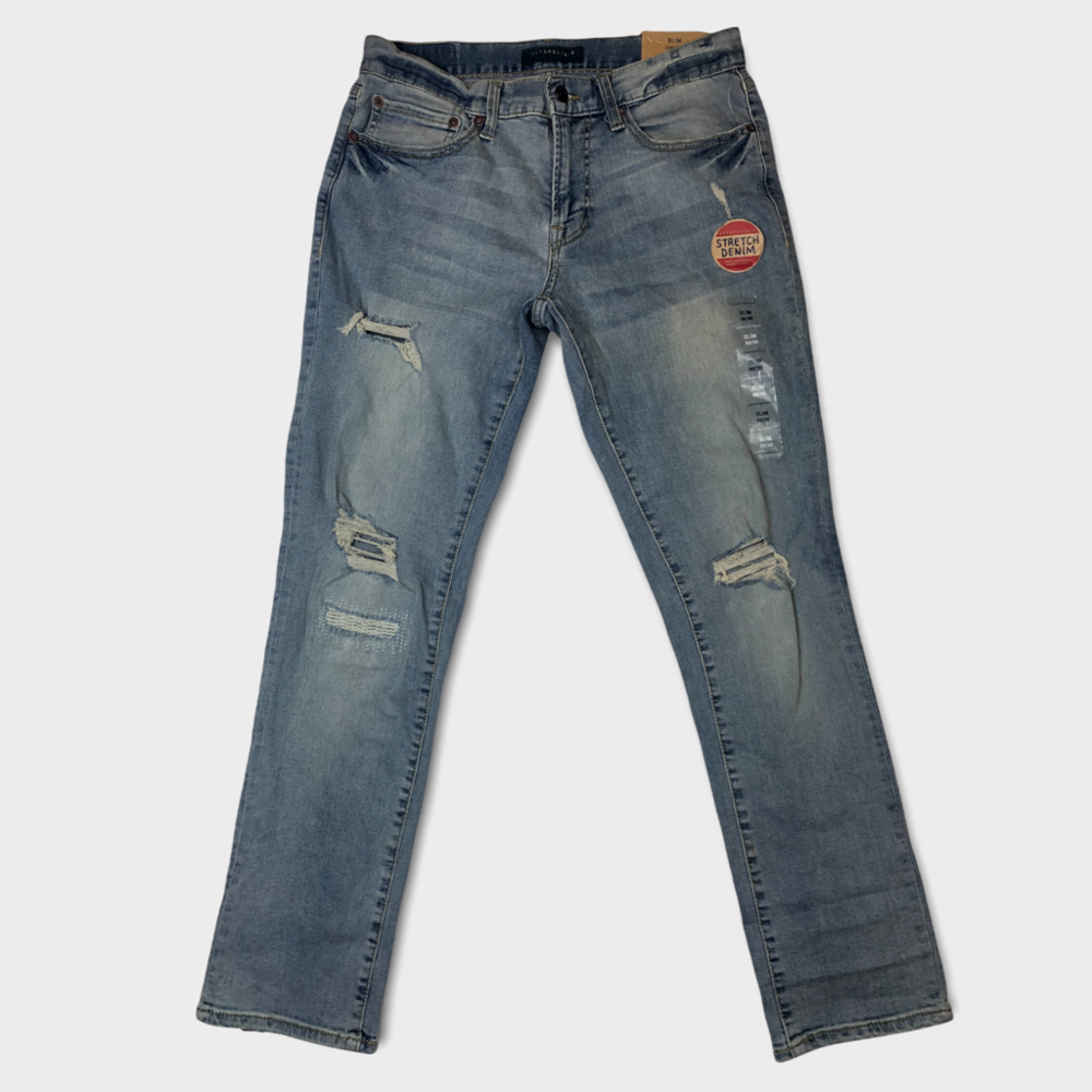 Aeropostale Slim Light Wash Distressed Jeans Men’s Size 30x30 NWT